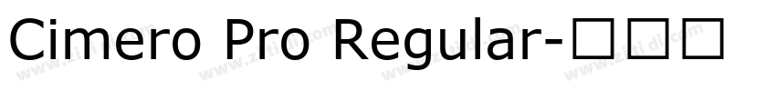 Cimero Pro Regular字体转换